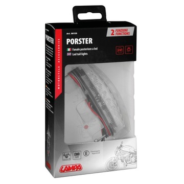 PORSTER ЗАДНИЙ ФОНАРЬ МОТОЦИКЛА Светодиод положения остановки 12V