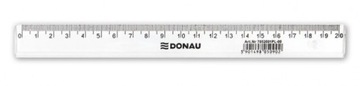 Linijka donau, 20 cm plastikowa, transparentna