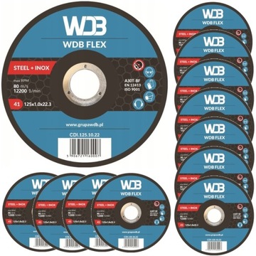 100x TARCZA CO CIĘCIA METALI STALI INOX 230×2 WDB FLEX TNĄCA PŁASKA Ø 22,3