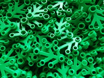 LEGO Rośliny Liście 2423 Liść Mały Zielony 10 szt