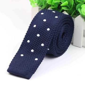 Męskie kolorowe krawaty dzianinowe krawaty haftowane krawaty wąskie,~20595