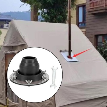 Tent Stove Jack Anti Scald Protection Ring for Yurt Camping Log Cabins