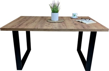 Duży stół rozkładany loft 90x140/220 metalowe nogi
