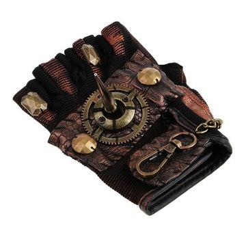 Винтажное кожаное снаряжение в стиле стимпанк в готическом стиле для правой руки L
