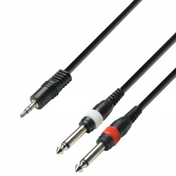 ADAM HALL K3YWPP0100 - KABEL mJACK - 2x JACK, 1M