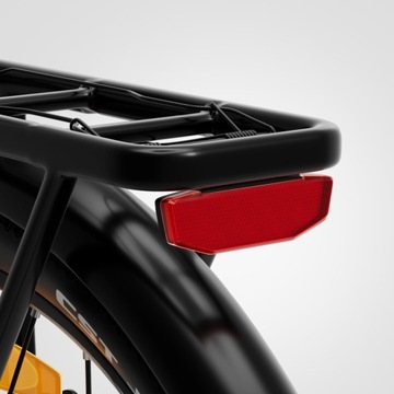 Электронный велосипед Qekud 27M204 27,5 дюйма 36 В 12,5 Ач 250 Вт e-City Citybik велосипед серый