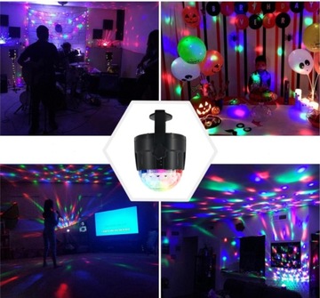 СВЕТОДИОДНЫЙ ПРОЕКТОР DISCO BALL RGB ДЛЯ ВЕЧЕРИНКИ ЛАЗЕР + ПУЛЬТ ДИСТАНЦИОННОГО УПРАВЛЕНИЯ