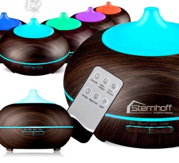 NAWILŻACZ POWIETRZA DYFUZOR ZAPACHOWY DO OLEJKÓW ETERYCZNYCH RGB+ USB PILOT