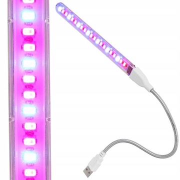 MINI LAMPA DO WZROSTU UPRAWY ROŚLIN FULL SPECTRUM LIGHT USB 14 DIOD LED UV