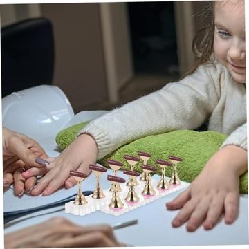 2 комплекта вставных подставок для ногтей DIY Хрустальный держатель для ногтей