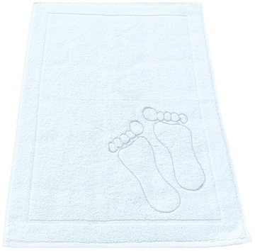 DYWANIK ŁAZIENKOWY FROTTE GRUBY 650g BIAŁY RĘCZNIK do stóp MATA 50x70cm