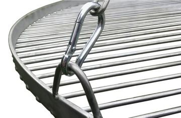 GRILL TRÓJNÓG WISZĄCY RUSZT Z STALI NIERDZEWNEJ