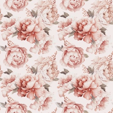 TAPETA PIWONIE KWIATOWA JASNA FLORAL KWIATY 5417al