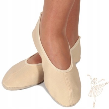BALETKI BALERINKI TANIEC FITNESS RYTMIKA 31 BEŻOWE