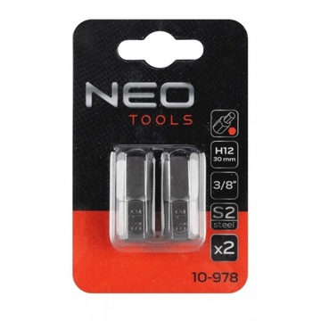 Końcówka HEX 12 x 30 mm, S2 x 2 szt., NEO 10-978