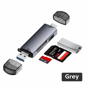 Устройство чтения карт памяти SD MicroSD TF Pendrive USB 3.0 Адаптер USB-C OTG 5 Гбит/с