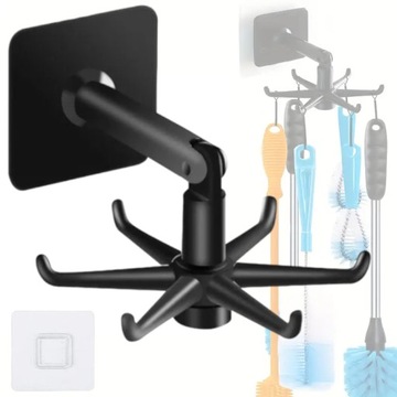 WIESZAK SAMOPRZYLEPNY HACZYK OBROTOWY UCHWYT NA PRZYBORY ORGANIZER 360°