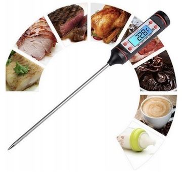 ЦИФРОВОЙ КУХОННЫЙ ТЕРМОМЕТР ДЛЯ МЯСА, ВИНА, ШТЫРЬКИЙ ЖК-ЗОНД