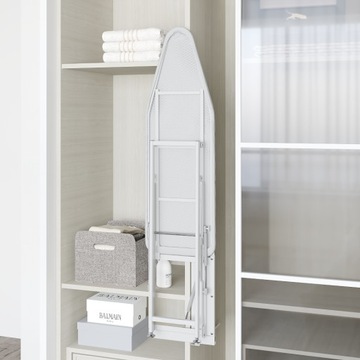 СКЛАДНАЯ ГЛАДИЛЬНАЯ ДОСКА С ТОРМОЗОМ, БЕЛАЯ