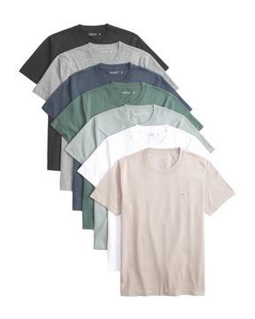 Koszulka męska 7PAK ZESTAW koszulek T-SHIRT ABERCROMBIE & FITCH XL