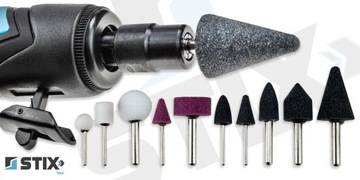 ПНЕВМАТИЧЕСКАЯ ПРЯМАЯ ШЛИФОВАЛЬНАЯ СТАНКА 6 ММ 1/4 ДЮЙМА СО ШЛИФОВАЛЬНЫМИ ДИСКАМИ STIX