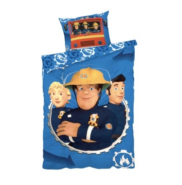 POŚCIEL STRAŻAK SAM DWUSTRONNA 100%BAWEŁNA 140x200