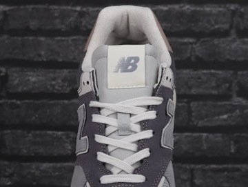 Buty sneakersy męskie sportowe New Balance BIAŁY SZARY BEŻOWY SKÓRA