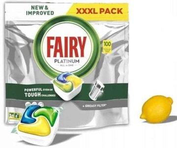 КАПСУЛЫ ДЛЯ ПОСУДОМОЕЧНОЙ МАШИНЫ FAIRY PLATINUM LEMON ALL in 1 100 шт.