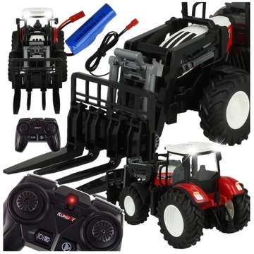 Zdalnie Sterowany Traktor Ciągnik R/C 1:24 Widlak Maszyna Rolnicza na Pilot