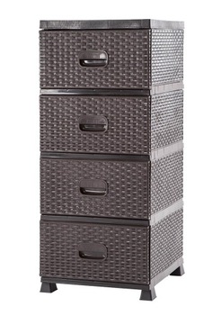 SZAFKA KOMODA REGAŁ 4 SZUFLADY DO ŁAZIENKI RATTAN