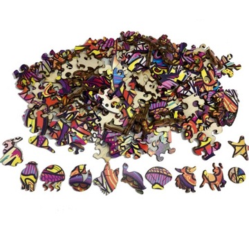 ДЕРЕВЯННЫЙ ПАЗЛ ДЛЯ ВЗРОСЛЫХ ЛИСЬЯ СЕМЬЯ А3