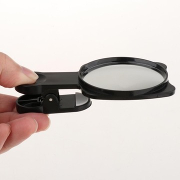 Зажим для зеркала заднего вида для камеры смартфона. Универсальное зеркальное отражение черного цвета.