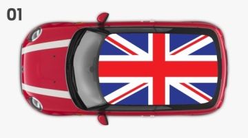 Samolepka Mini Cooper Flag na celou střechu – fólie