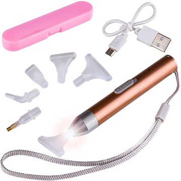 PODŚWIETLANY DŁUGOPIS LED na USB Haft Diamentowy