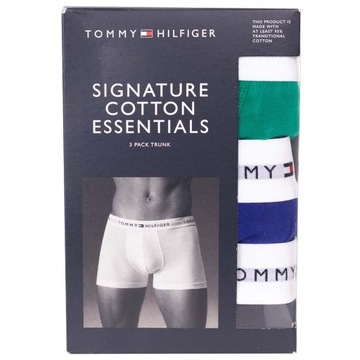 TOMMY HILFIGER BOKSERKI MĘSKIE 3P TRUNK KOBALTOWE/GRANATOWE/ZIELONE r.L