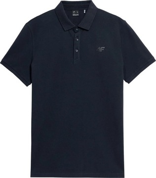 4F Polo 4FSS23TPTSM039 Granatowy Regular Fit