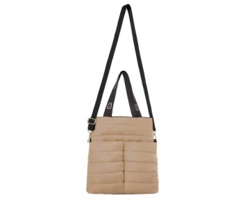 СТЕГАНАЯ СУМКА-ШОППЕР SOLOME BAG, БЕЖЕВЫЙ