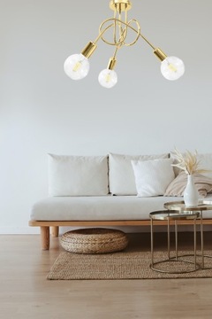 LOFT EDISON GOLD ЛЮСТРА ПОТОЛОЧНАЯ ПОДВЕСНАЯ СВЕТИЛЬНИК