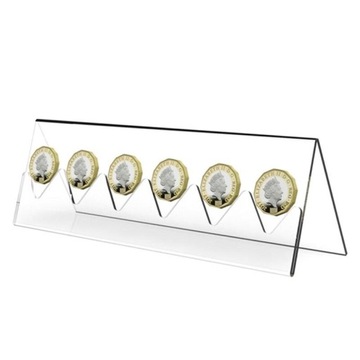 Monety stojak wystawowy przezroczysty akrylowy mon