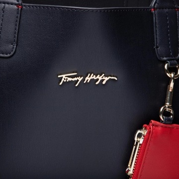 Torebka SHOPERKA TOMMY HILFIGER Iconic Tommy Tote AW0AW10932 DW5