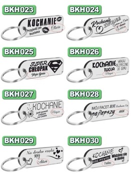 WALENTYNKI NIEGO NIEJ prezent brelok DEDYKACJA