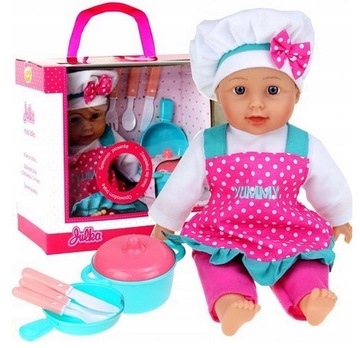 SMILY PLAY Lalka Julka zestaw kucharz bobas 7w1