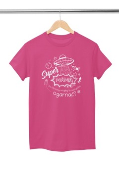 KOSZULKA DLA MAMY UPOMINEK na Dzień Matki t-shirt damski Super Mama różowa