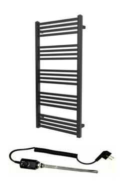ELEKTRYCZNY GRZEJNIK ŁAZIENKOWY 105X45 CZARNY 438W