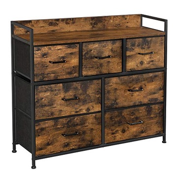 Komoda Songmics LTS137B01 98 x 28,5 x 85cm dąb rustykalny