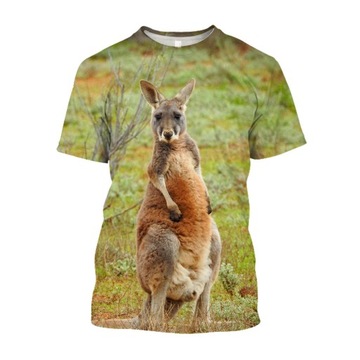 3D T-shirt zwierząt kangur mężczyźni t-shirty Har