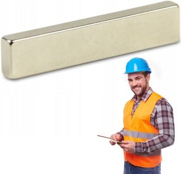 Magnesy NEODYMOWY Płytkowy 40x8x5 mm MOCNY N42 silny prostokątny sztabkowy