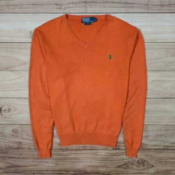 POLO RALPH LAUREN Sweter Pima Cotton Slim Fit Męski Logo r. L