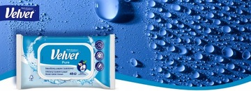 Туалетная бумага бархатная увлажненная 48 шт. Чистый