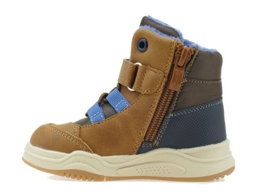 BUTY ZIMOWE CHŁOPIĘCE OCIEPLANE ŚNIEGOWCE DZIECIĘCE TRZEWIKI NA RZEPY R 24